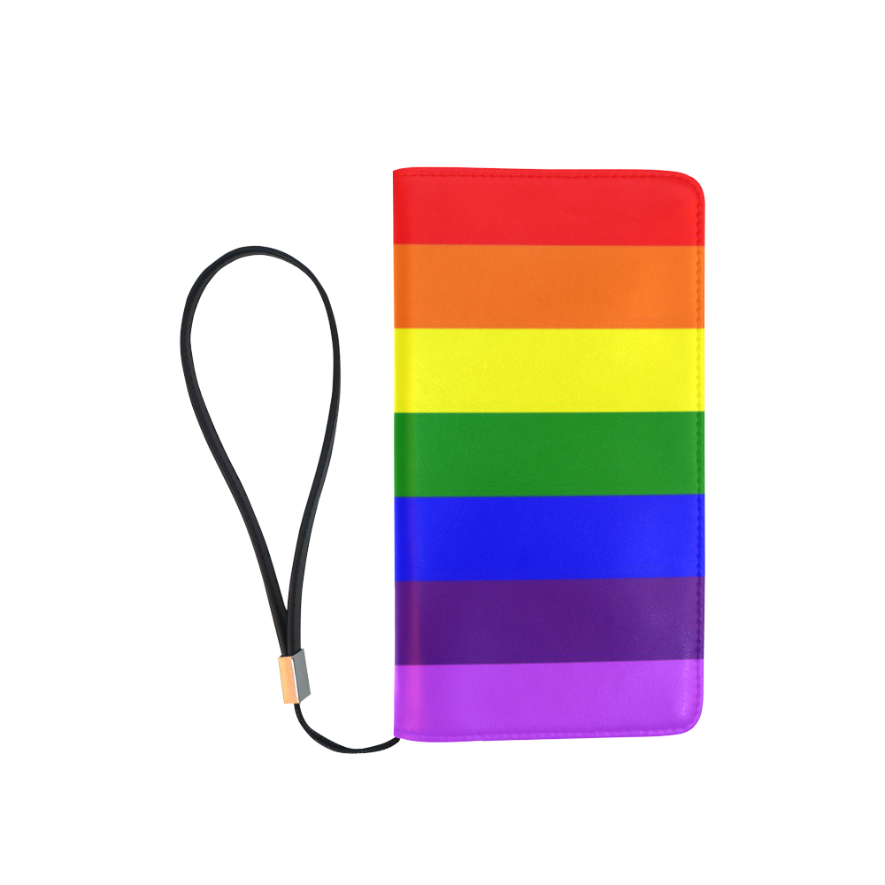 Rainbow Flag (Gay Pride - LGBTQIA+) Men's Clutch Purse （Model 1638）