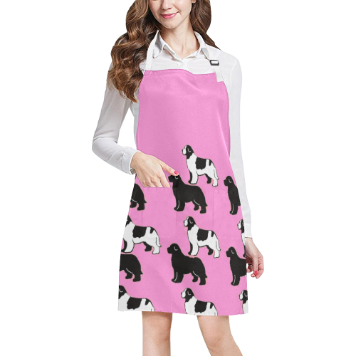 pink newfy apron All Over Print Apron