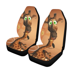 Funny, cute giraffe Car Seat Covers (Set of 2)