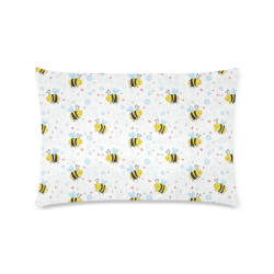 Cute Bee Pattern Custom Zippered Pillow Case 16"x24"(Twin Sides)