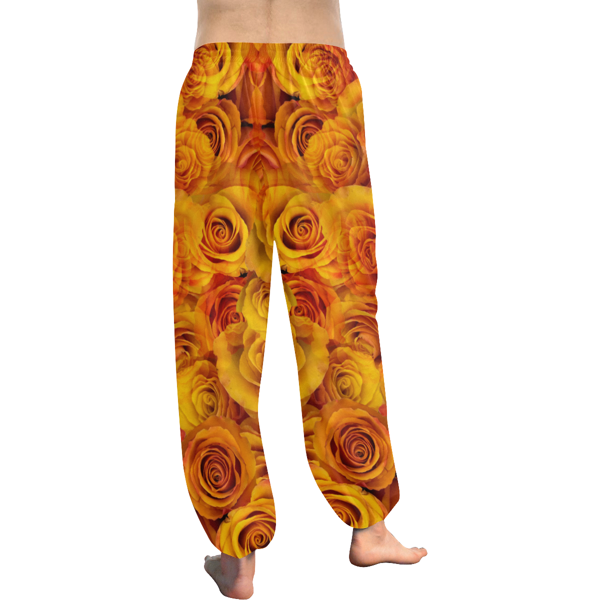 Grenadier Tangerine Roses Women's All Over Print Harem Pants (Model L18)