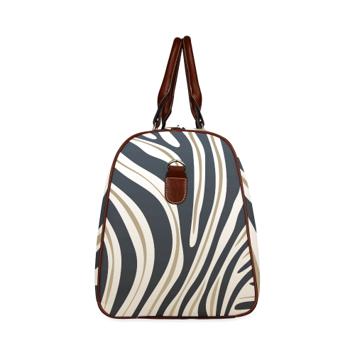 Zebra Gold Waterproof Travel Bag/Small (Model 1639)