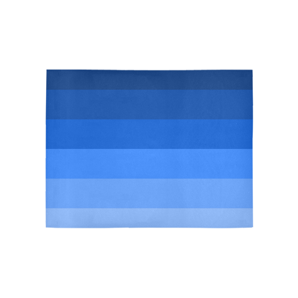 Blue stripes Area Rug 5'3''x4'