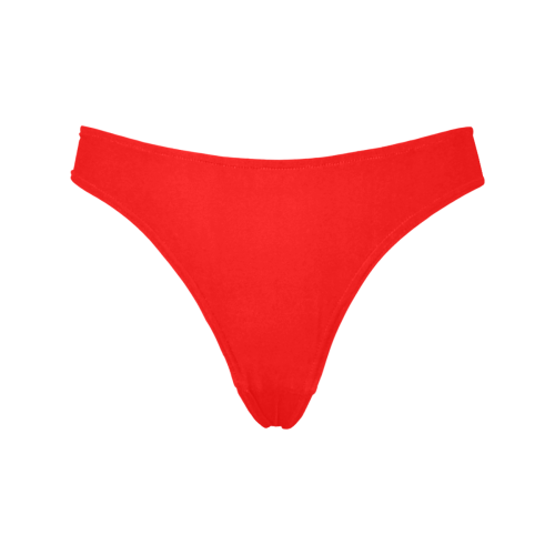 color red Women's All Over Print Thongs (Model L30)