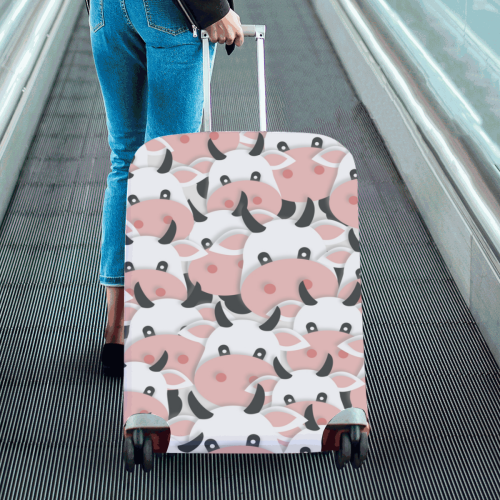 Herd of Cartoon Cows Luggage Cover/Large 26"-28"