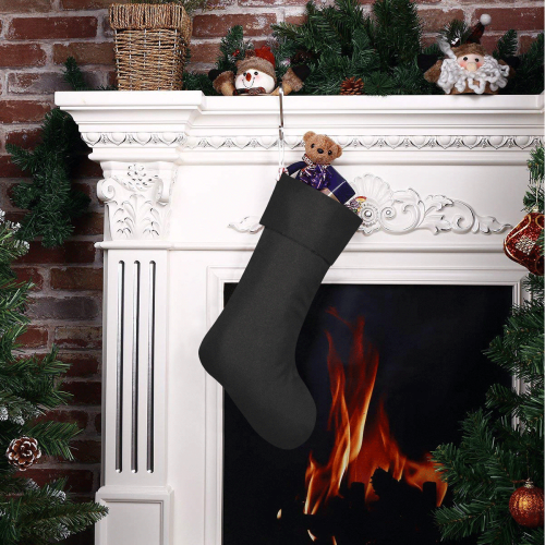 color black Christmas Stocking