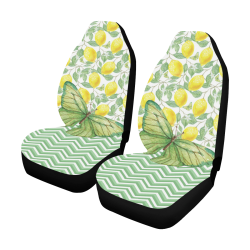 Butterfly And Lemons Car Seat Covers (Set of 2)