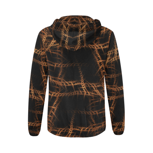 Trapped All Over Print Full Zip Hoodie for Women (Model H14)