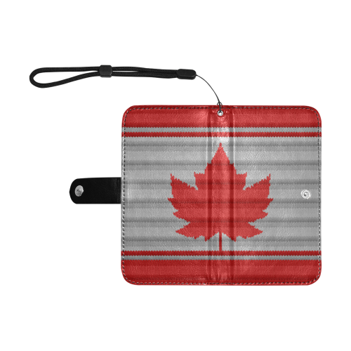 Canada Winter Mobile Phone Wallet Flip Leather Purse for Mobile Phone/Small (Model 1704)