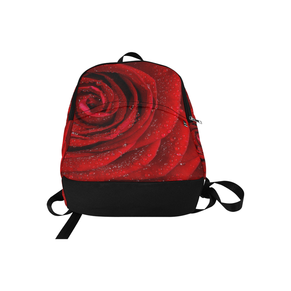 Red rosa Fabric Backpack for Adult (Model 1659)