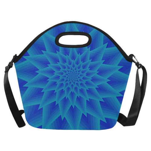 Royal blue ancient star Neoprene Lunch Bag/Large (Model 1669)