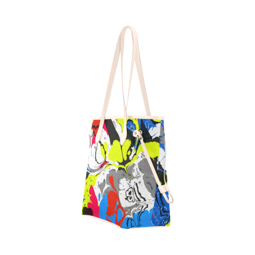 Colorful distorted shapes2 Clover Canvas Tote Bag (Model 1661)