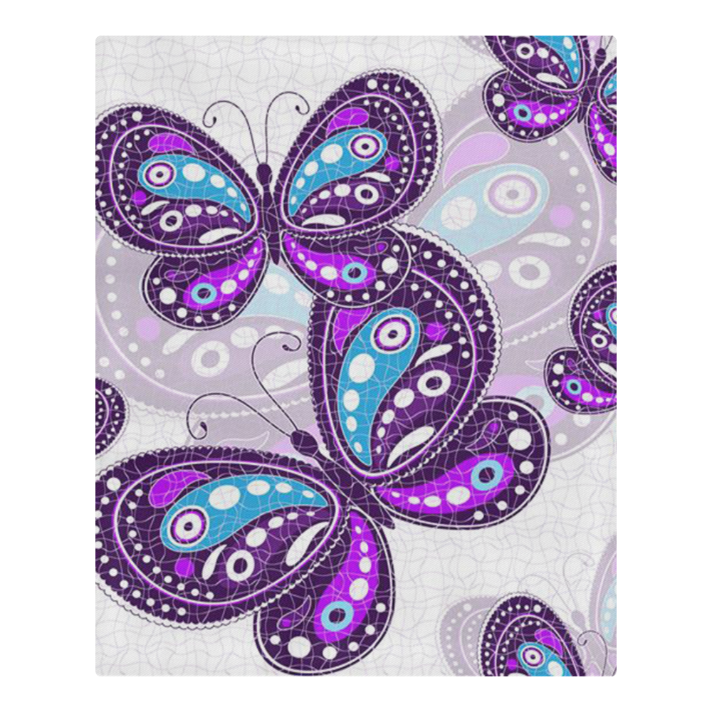Colorful Butterflies and Flowers V17 3-Piece Bedding Set