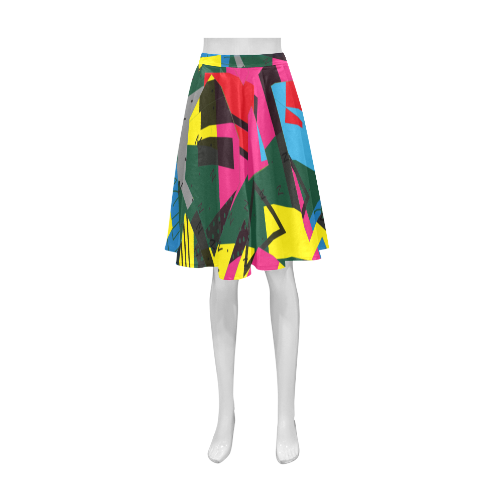 Crolorful shapes Athena Women's Short Skirt (Model D15)