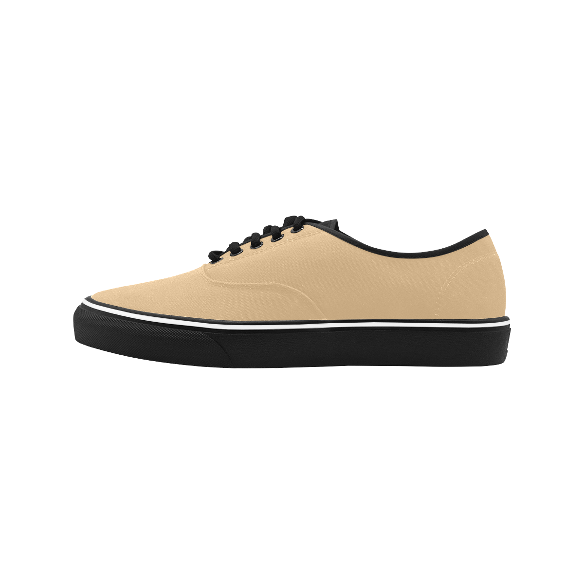 color burlywood Classic Men's Canvas Low Top Shoes/Large (Model E001-4)