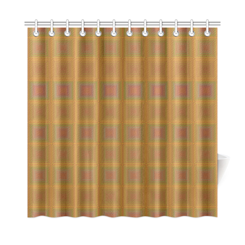Siena pink multicolored multiple squares Shower Curtain 72"x72"