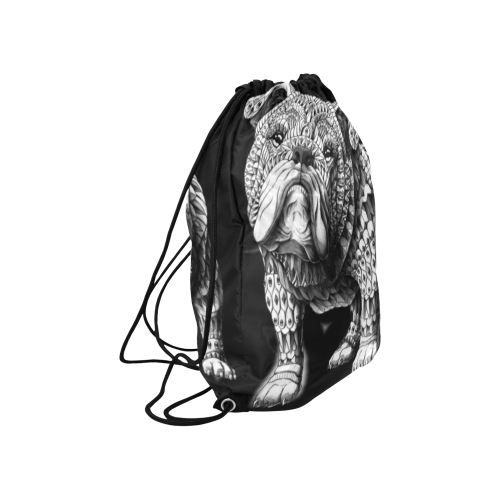 Bulldog - Tribal Large Drawstring Bag Model 1604 (Twin Sides)  16.5"(W) * 19.3"(H)