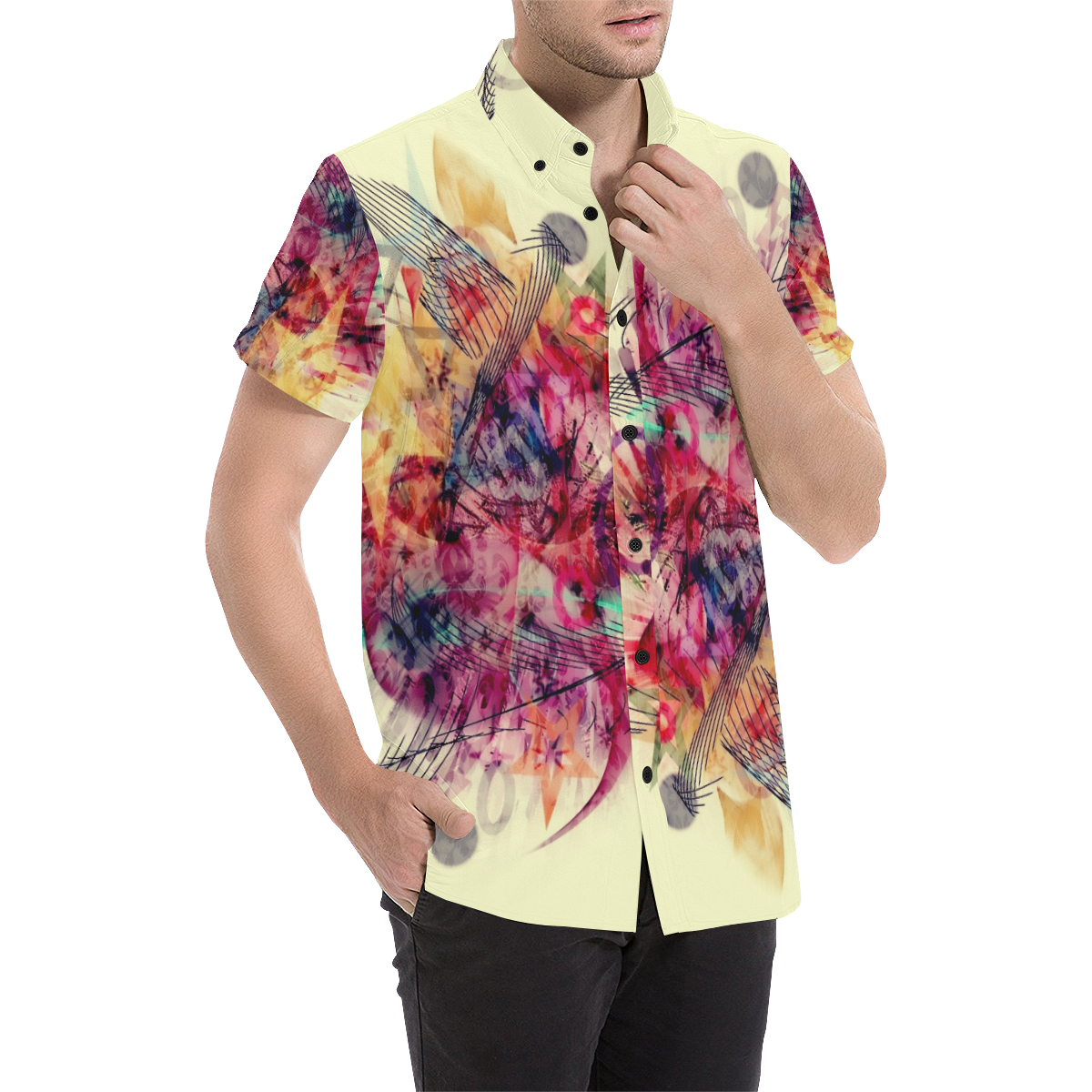 Colors of the wind by Nico Bielow Men's All Over Print Short Sleeve Shirt (Model T53)