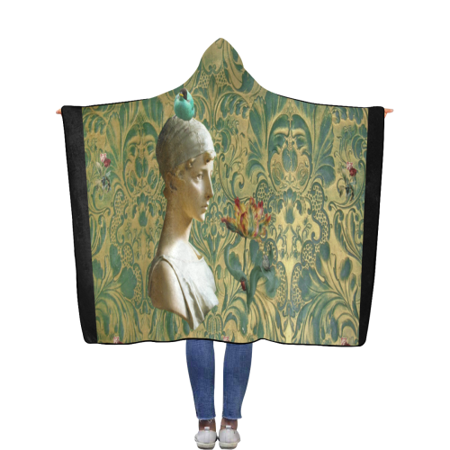 Tulip Girl Flannel Hooded Blanket 56''x80''