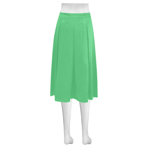color Paris green Mnemosyne Women's Crepe Skirt (Model D16)