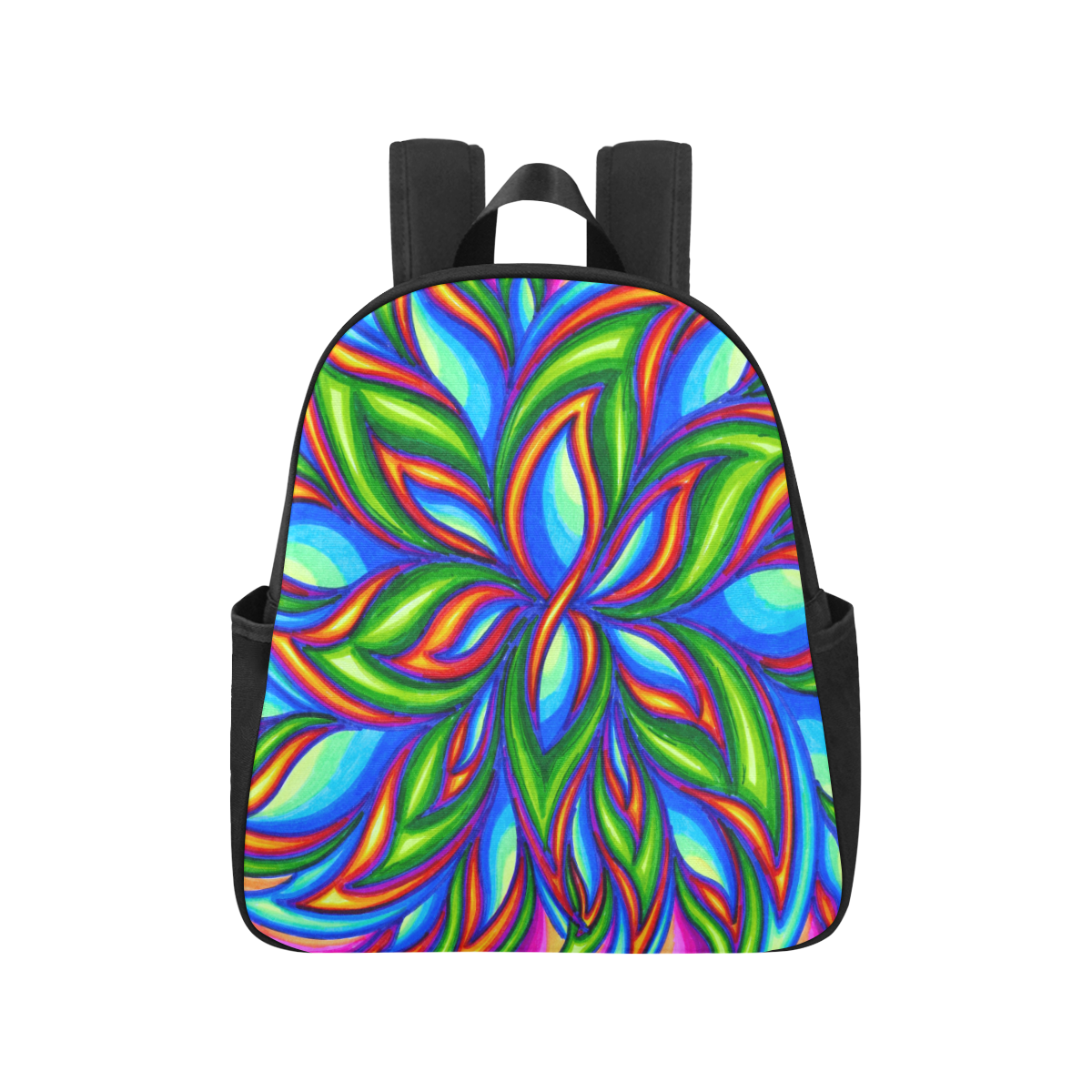 Lost in the Leaves Multi-Pocket Fabric Backpack (Model 1684)