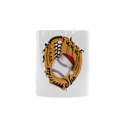 Santa Hat Baseball and Glove Christmas Custom Morphing Mug