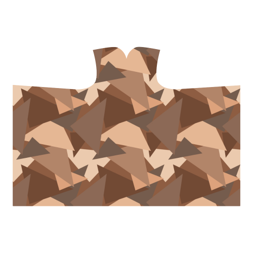 Brown Chocolate Caramel Camouflage Hooded Blanket 80''x56''