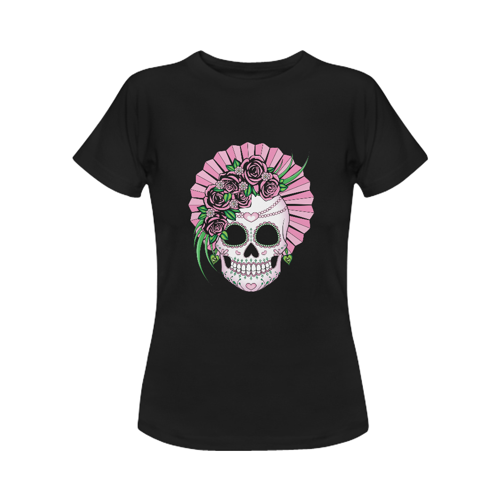 Lady Sugar Skull Women's Classic T-Shirt (Model T17）