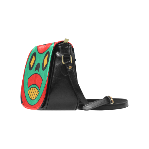 African Scary Tribal Classic Saddle Bag/Small (Model 1648)