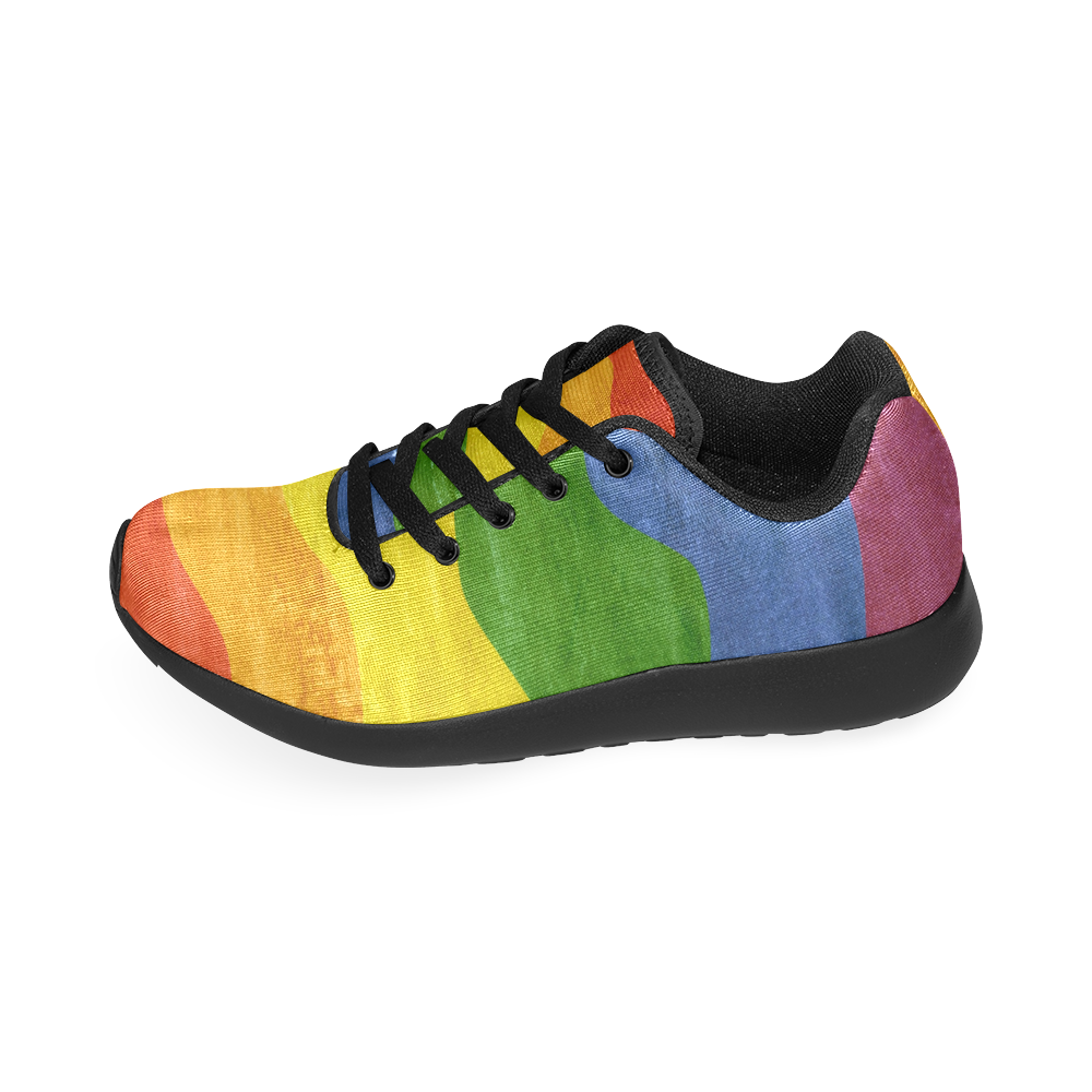Gay Pride - Rainbow Flag Waves Stripes 3 Women’s Running Shoes (Model 020)