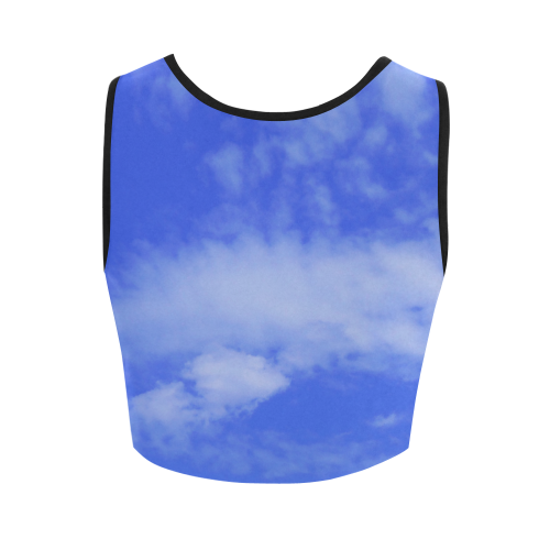 Blue Clouds Women's Crop Top (Model T42)
