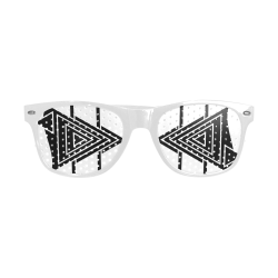 Black Geometric Art Stripes Triangles Custom Goggles (Perforated Lenses)