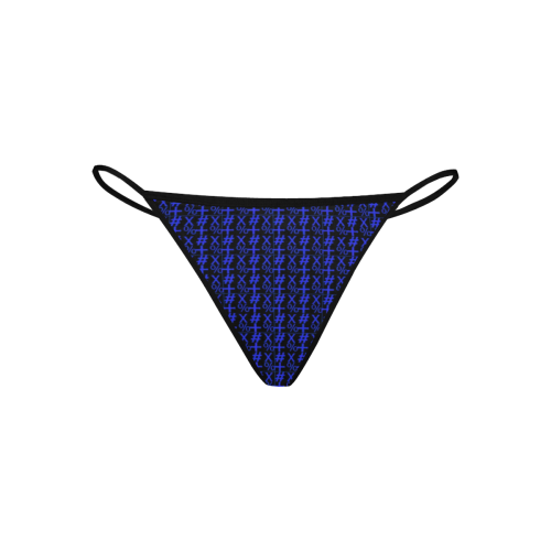 NUMBERS Collection Symbols Royal Women's All Over Print G-String Panties (Model L35)