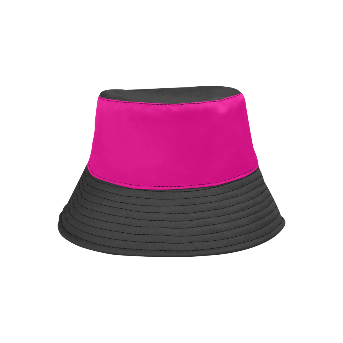 solid colors black and pink All Over Print Bucket Hat