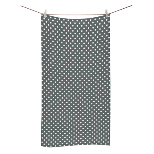 Silver polka dots Bath Towel 30"x56"