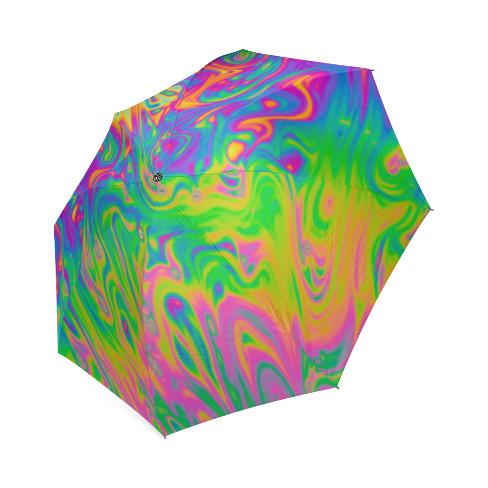 Rainbow Swirl pattern Foldable Umbrella (Model U01)