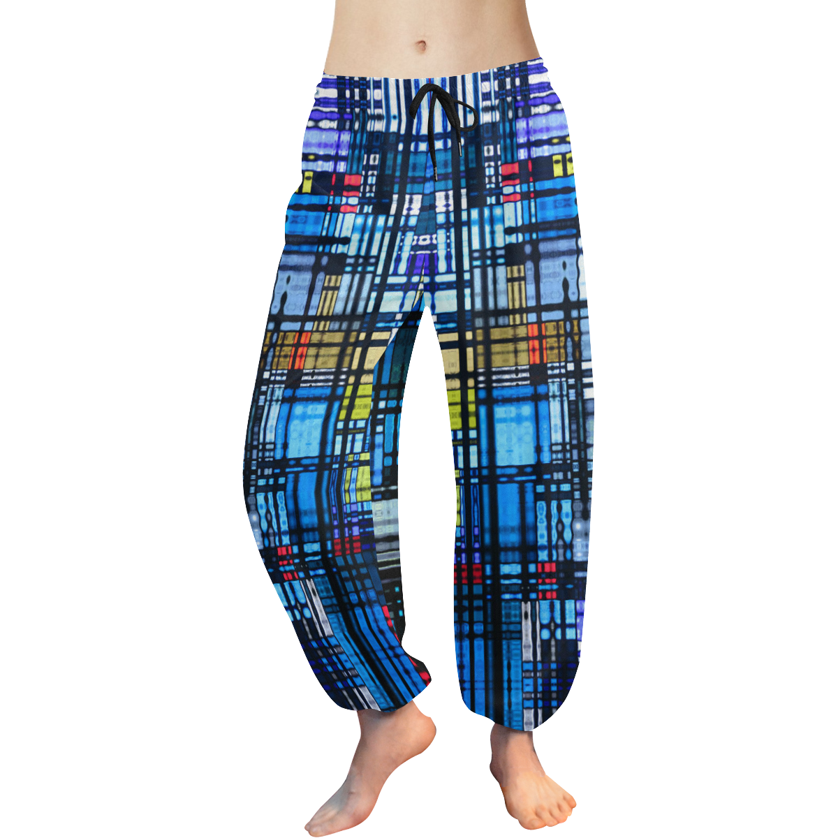 Retro Abstract Harem Pants Women's All Over Print Harem Pants (Model L18)