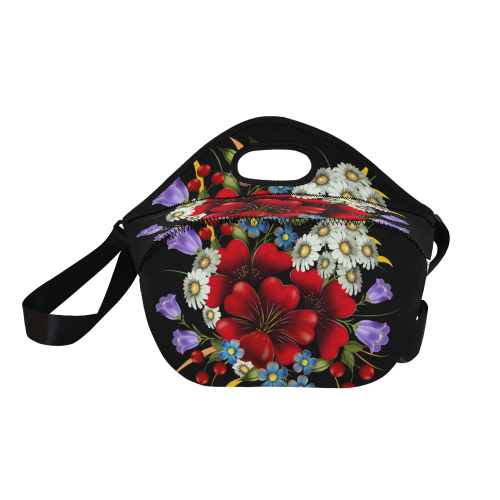 Bouquet Of Flowers Neoprene Lunch Bag/Large (Model 1669)