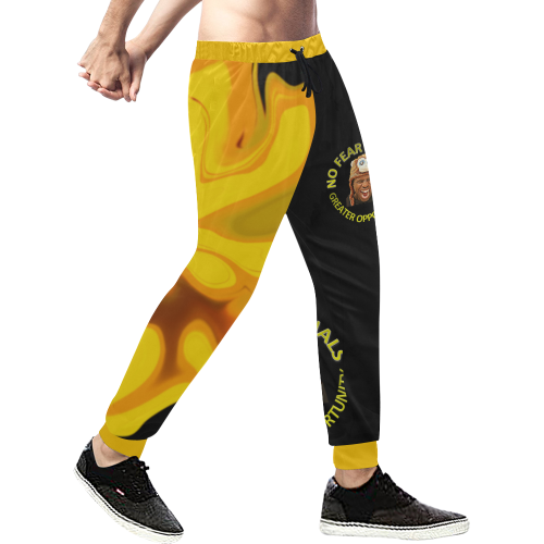 JOGGER - Cameo Banana No Fear Men's All Over Print Sweatpants/Large Size (Model L11)