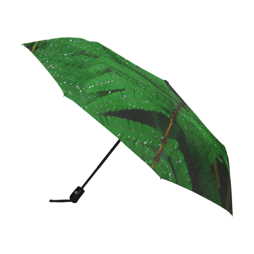Forest Green Plants with Dew Photo Anti-UV Auto-Foldable Umbrella (U09)