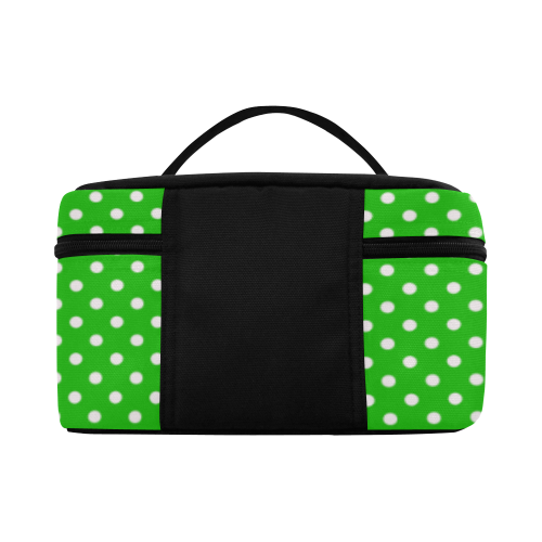 Green polka dots Lunch Bag/Large (Model 1658)