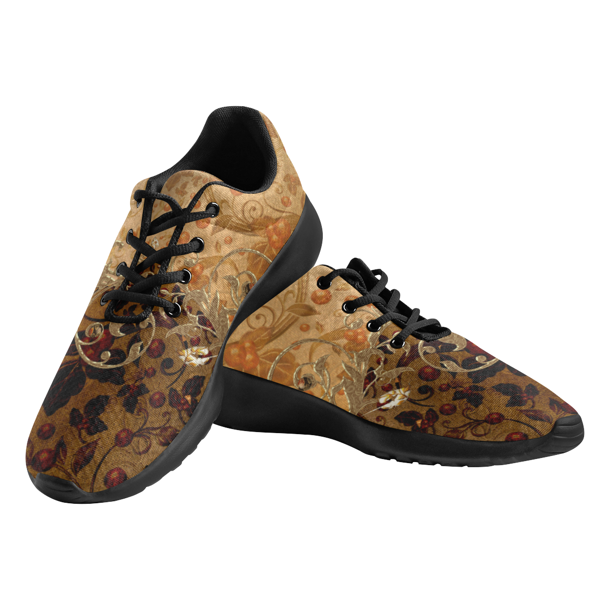 Wonderful decorative floral design Men's Athletic Shoes (Model 0200)