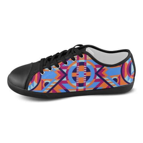 Modern Geometric Pattern Women's Canvas Shoes (Model 016)