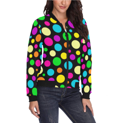 Circulos Multicolores All Over Print Bomber Jacket for Women (Model H36)