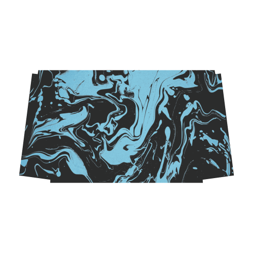 Blue and Black Swirls - light blue black swirl pattern Classic Travel Bag (Model 1643) Remake