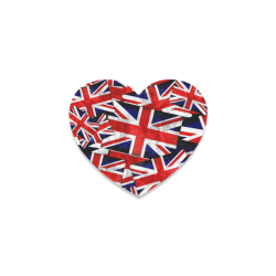 Union Jack British UK Flag Heart Coaster