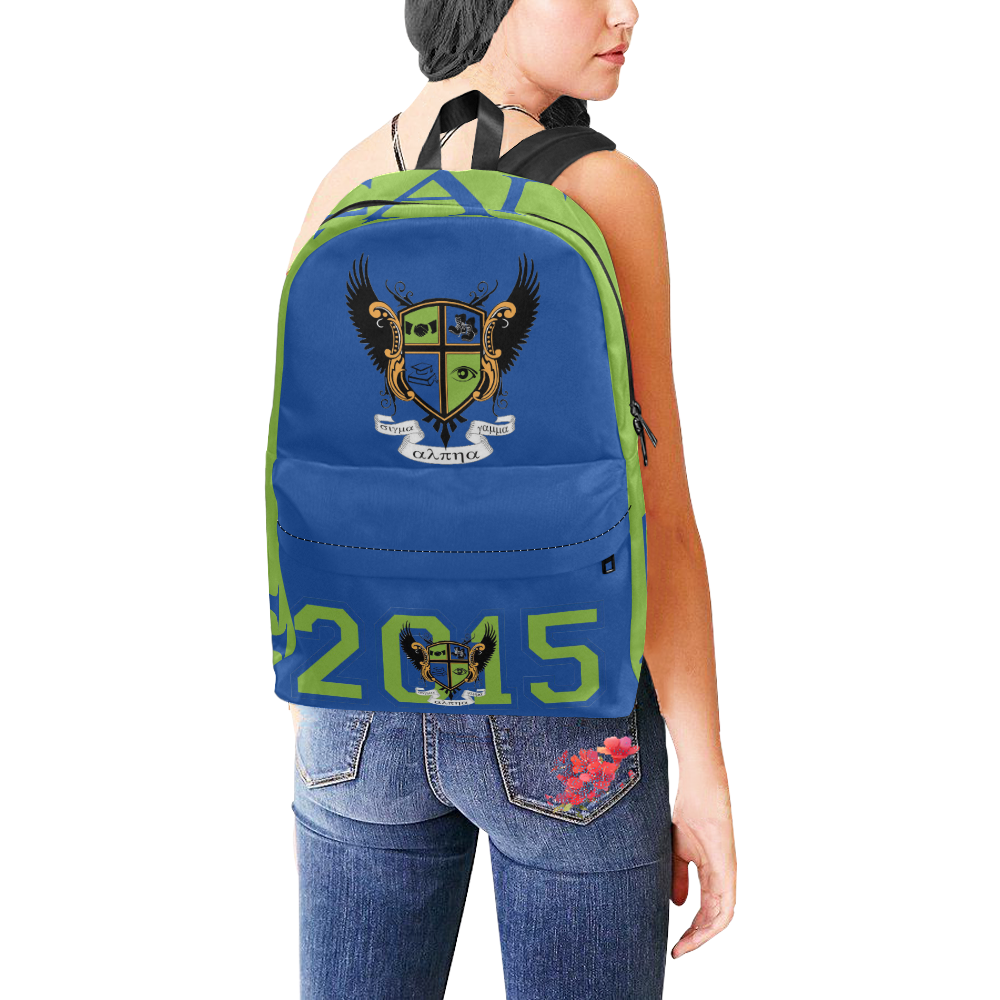 Blue and Green backpack Unisex Classic Backpack (Model 1673)