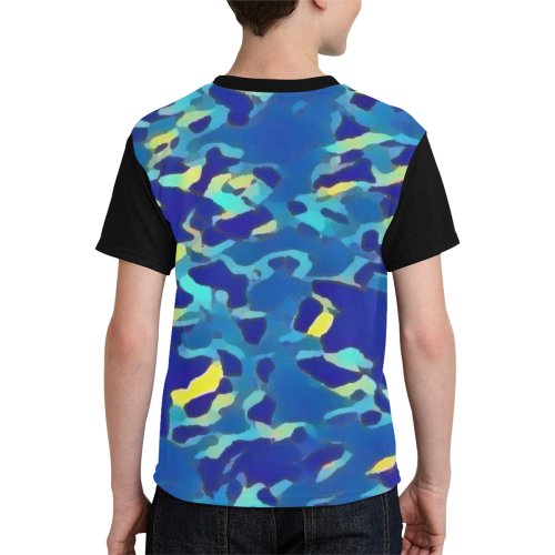 CAMOUFLAGE DUAL BLUE Kids' All Over Print T-shirt (Model T65)