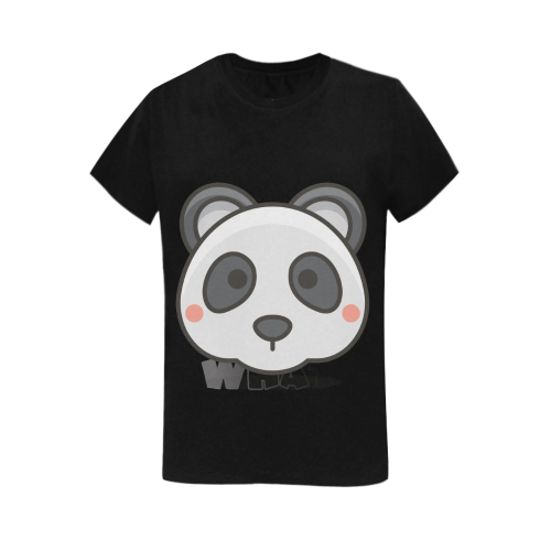 women s t shirt panda Women's T-Shirt in USA Size (Two Sides Printing)