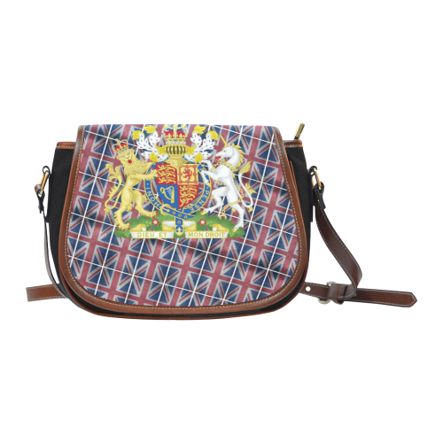 GREAT BRITAIN COA Saddle Bag/Small (Model 1649)(Flap Customization)